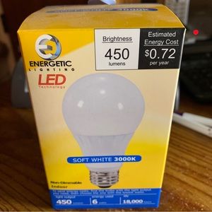 New Energetic Smart Lighting LED Technology (Soft White 3000k) 6 W 450 lumens